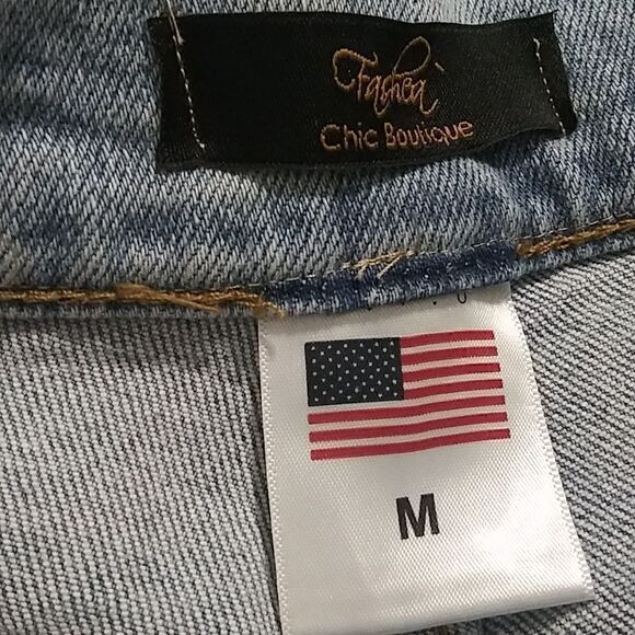 High waisted 90s style jeans with ankle ties - Picture 6 of 12